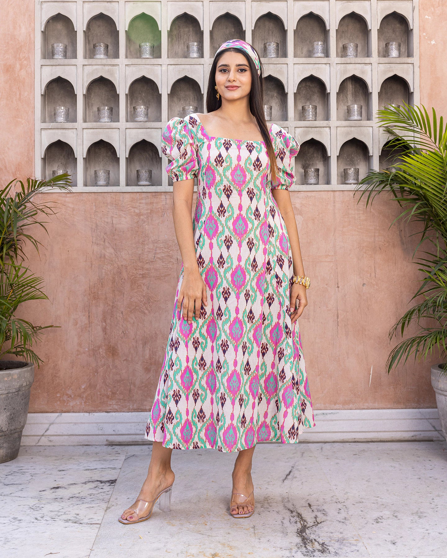 White Ikat Dress