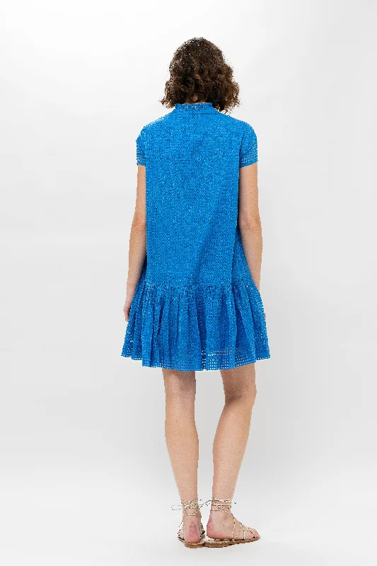 Cap Sleeve Mini- Delray Blue