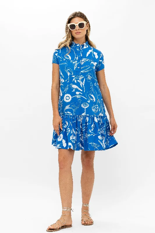 Cap Sleeve Mini- Audubon Blue