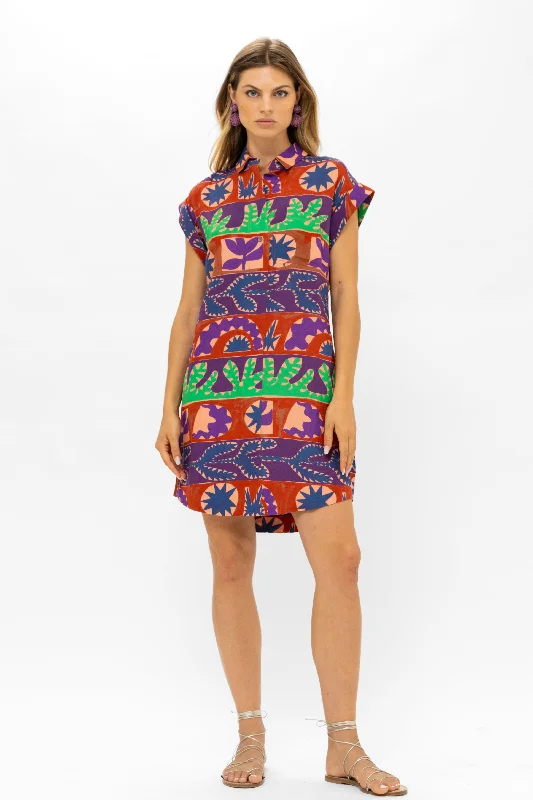 Shirt Dress Mini- Canyon Purple