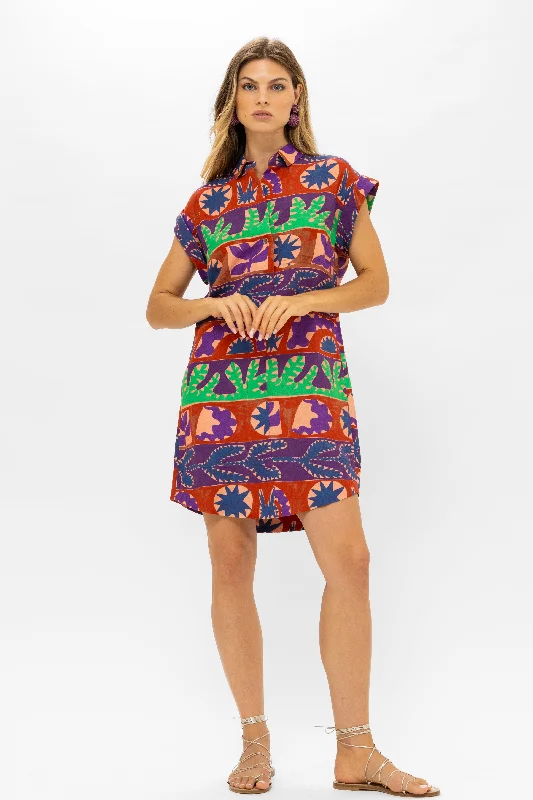 Shirt Dress Mini- Canyon Purple