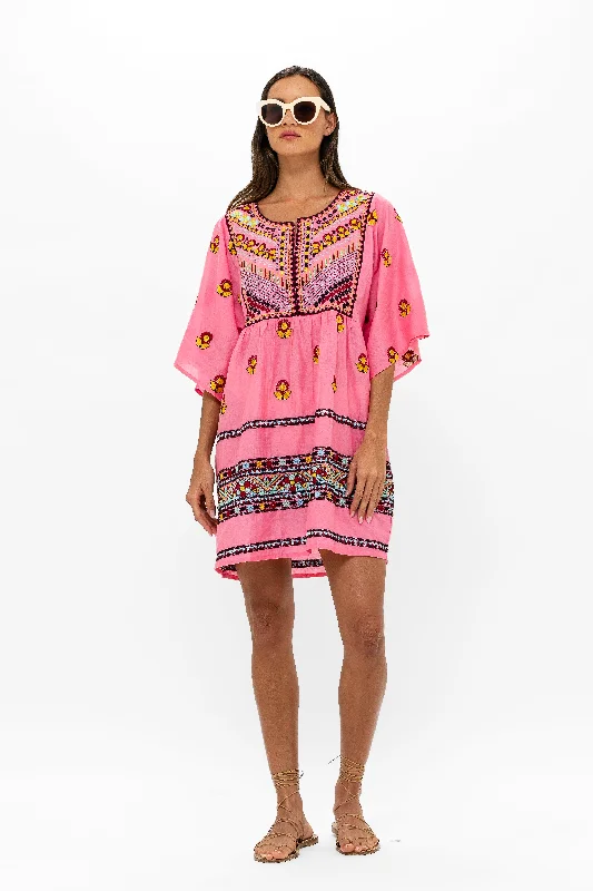 Kaftan Mini- Santa Fe Pink