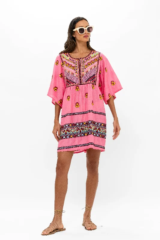 Kaftan Mini- Santa Fe Pink