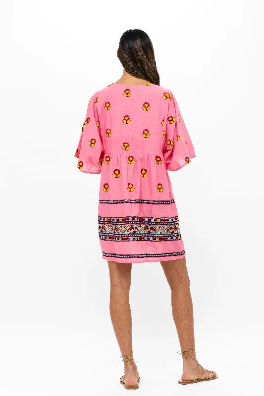 Kaftan Mini- Santa Fe Pink