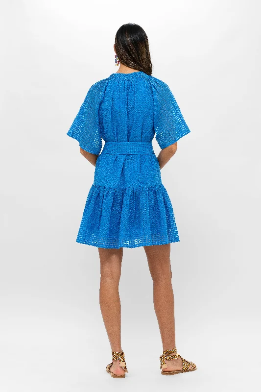 Raglan Belted Mini- Delray Blue