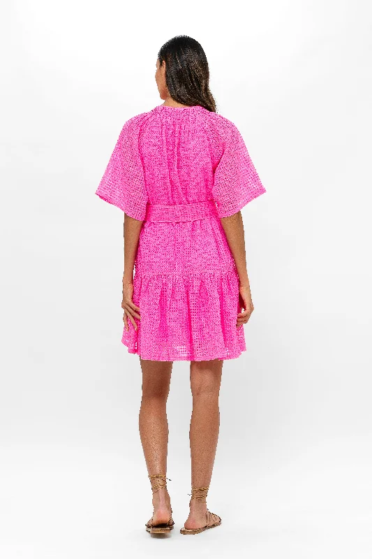 Raglan Belted Mini- Delray Pink