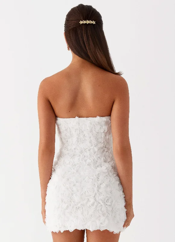 Ayanna Strapless Mini Dress - White