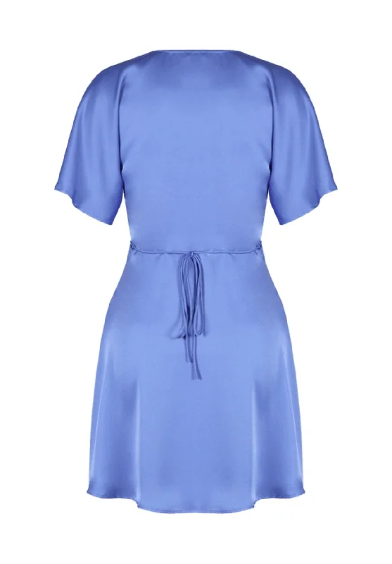 Bettina Satin Minidress - BLUE