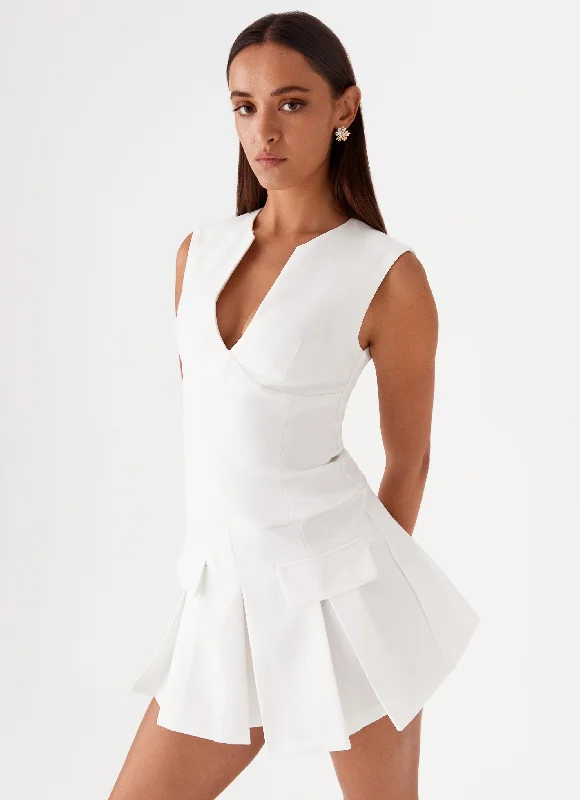 Cassia Mini Dress - White