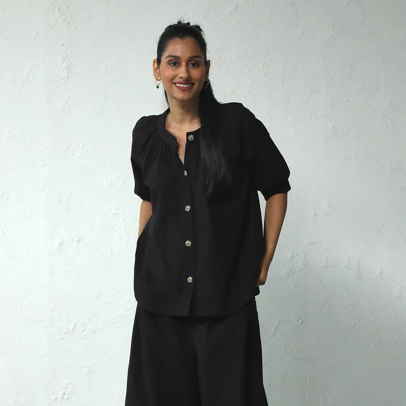 Black Co Ord Set for Women | Cotton Poplin