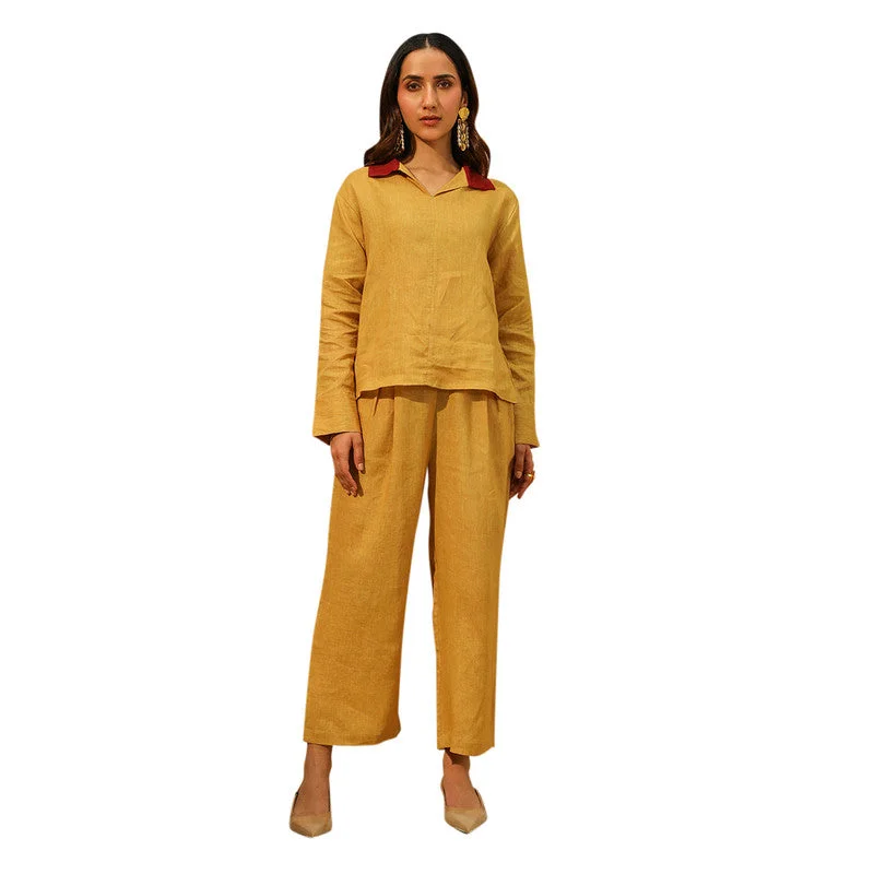 Linen Co Ord Set for Women | Caramel