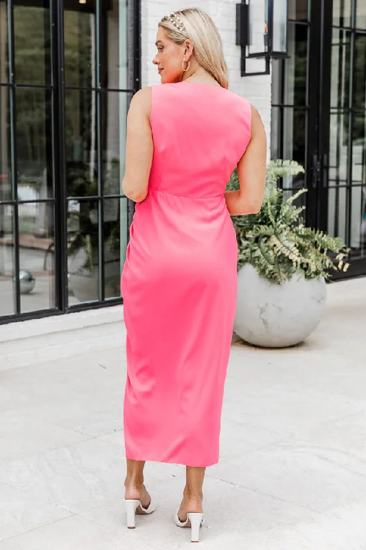 Elegance Is Beauty Pink Midi Dress FINAL SALE