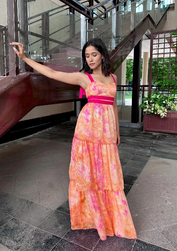 Feeling flirty - maxi sundress in orange