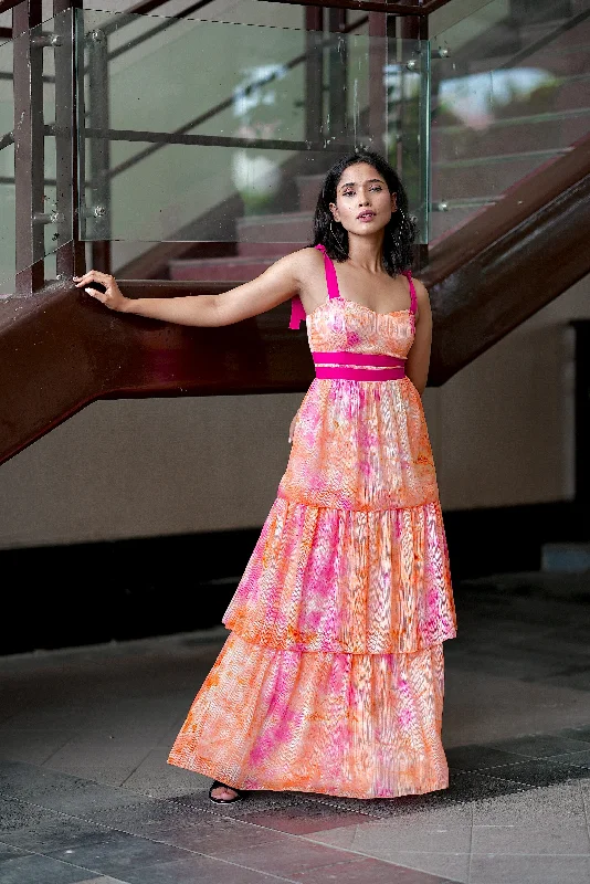 Feeling flirty - maxi sundress in orange