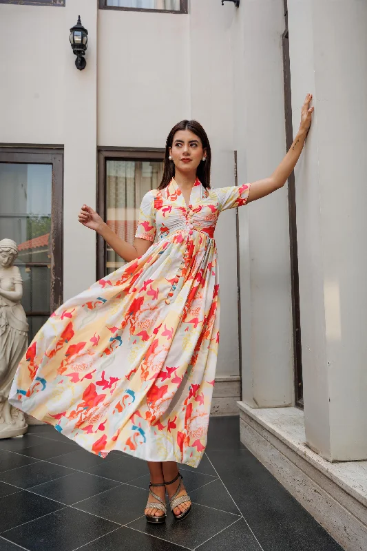 Feeling High - printed halterneck maxi dress