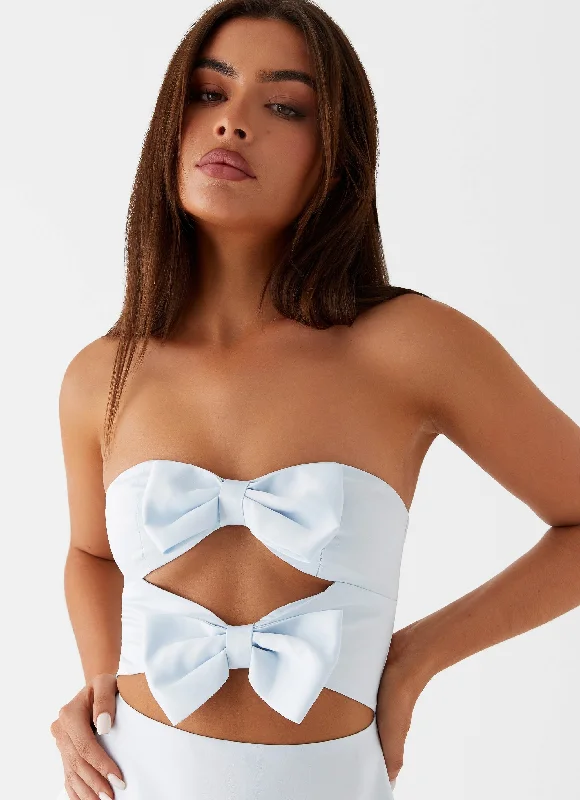 Girl Crush Bow Mini Dress - Blue