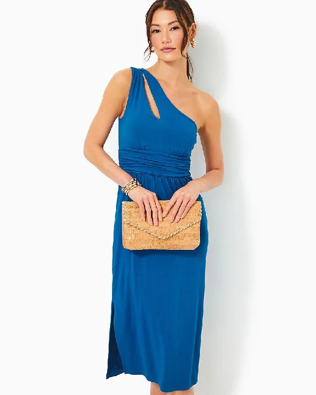 Helina One Shoulder Midi