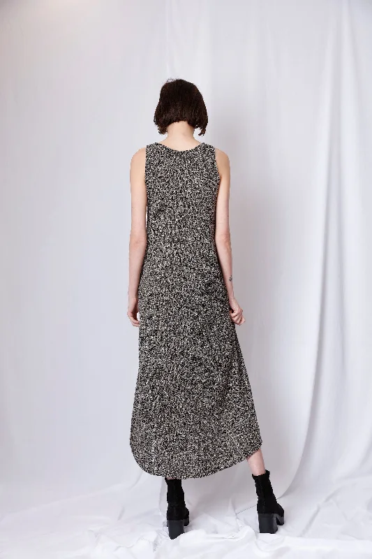 HI LOW SLEEVLESS MAXI DRESS