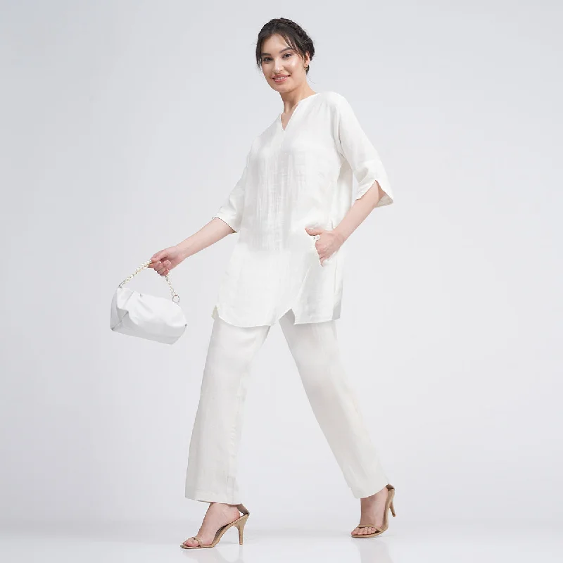 Linen Co Ord Set for Women | Cream