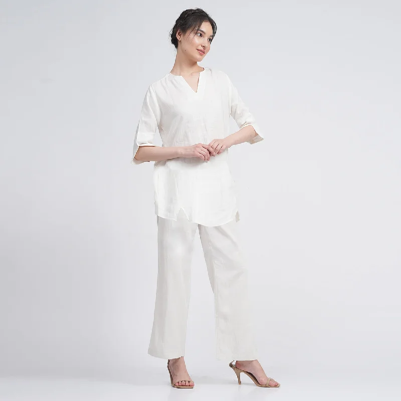 Linen Co Ord Set for Women | Cream