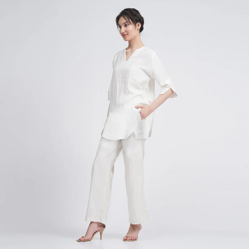 Linen Co Ord Set for Women | Cream