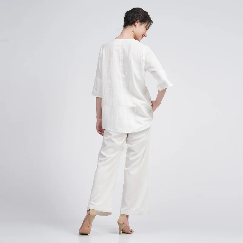 Linen Co Ord Set for Women | Cream