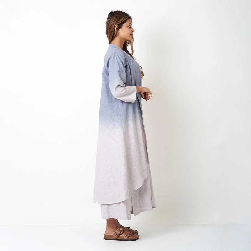 Linen Dress for Women | Ombre Layered | Grey