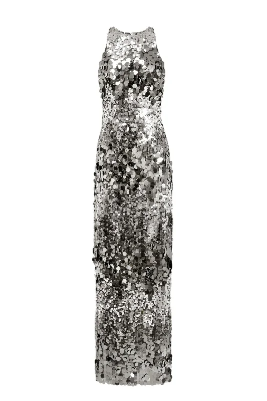 Lumière maxi dress covered in sequins