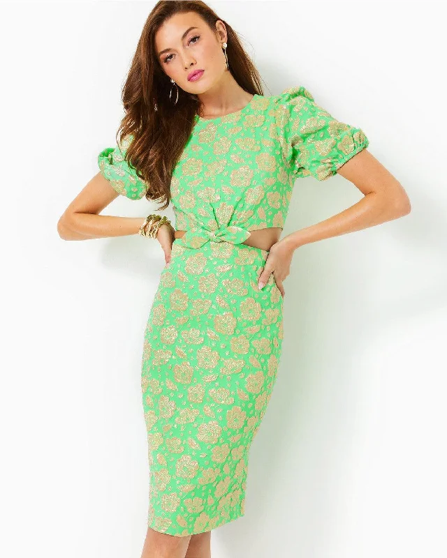 Melina Jacquard Midi Dress