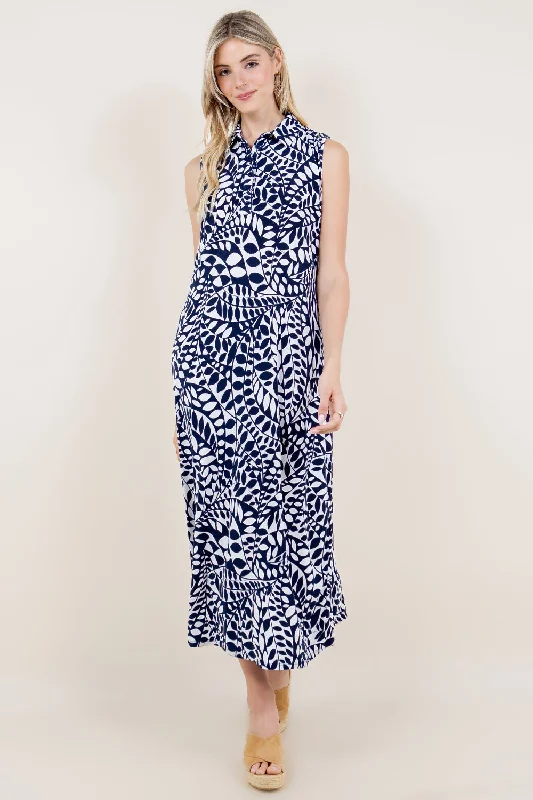 SL COLLARED MAXI DRESS - D3190-A20921