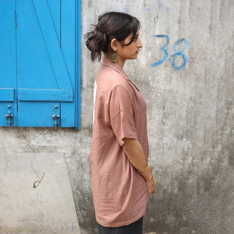 Organic Cotton Shirt for Men & Women | Half Sleeves | Brown