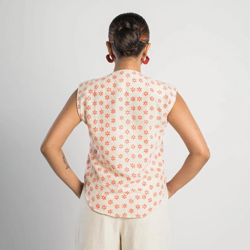 Organic Cotton Top for Women | White | Tie-Up