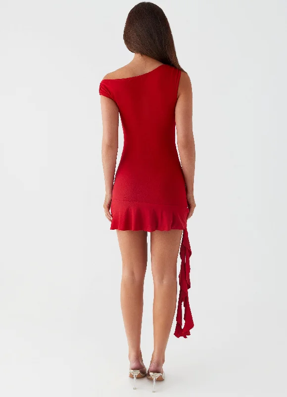 Rose Ritual Mini Dress - Red