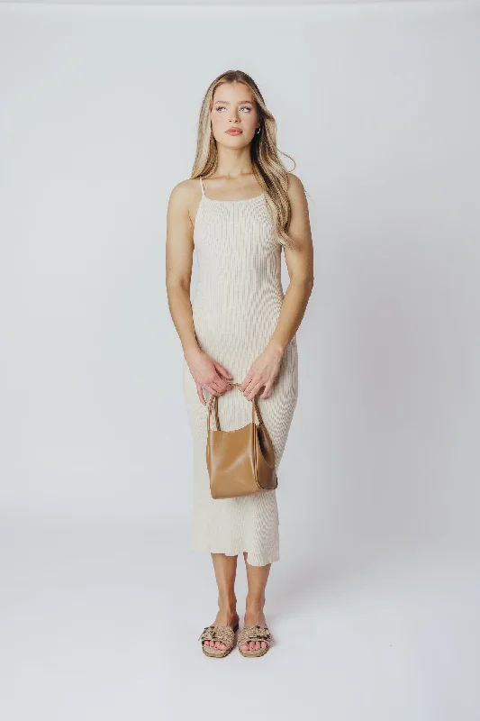 Rowan Knit Midi Dress in Natural