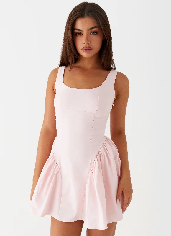 Sassy Soiree Corset Mini Dress - Pink