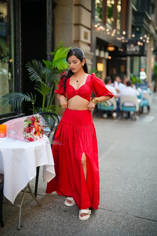 Sweet escape - maxi skirt in red