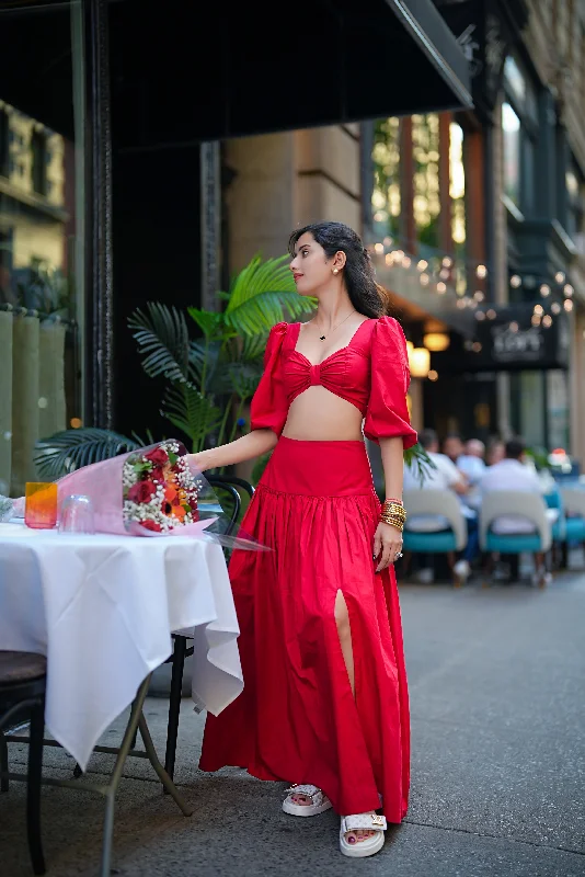 Sweet escape - maxi skirt in red