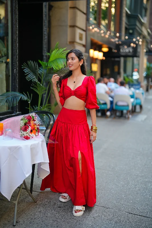 Sweet escape - maxi skirt in red