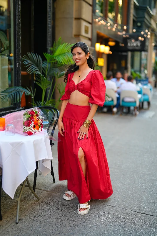 Sweet escape - maxi skirt in red