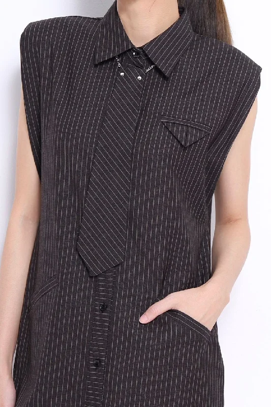 BLACK PINSTRIPE / S