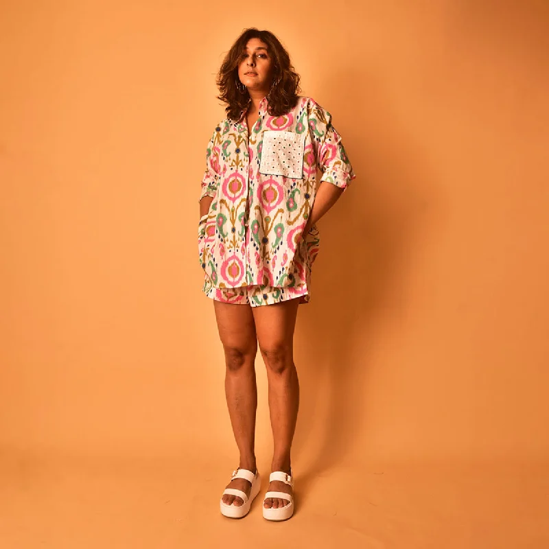 Cotton Co-Ord Set for Women | Shirt & Shorts | Multicolour