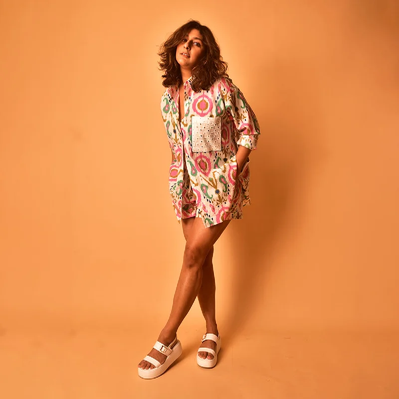 Cotton Co-Ord Set for Women | Shirt & Shorts | Multicolour