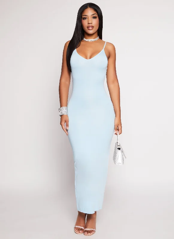 Daisy V Neck Bodycon Maxi Dress