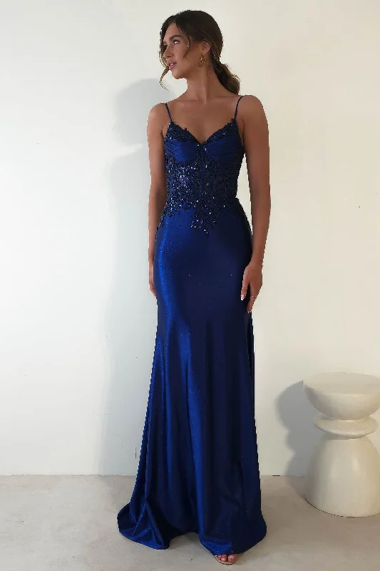 Eternity Glitter Bodycon Gown | Midnight Blue