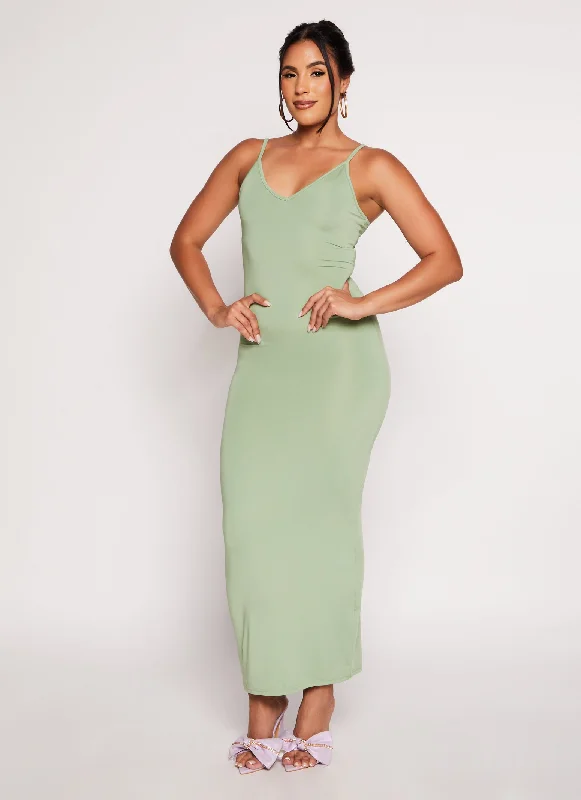 Daisy V Neck Bodycon Maxi Dress