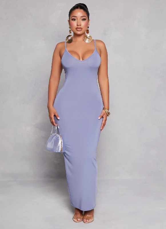 Daisy V Neck Bodycon Maxi Dress