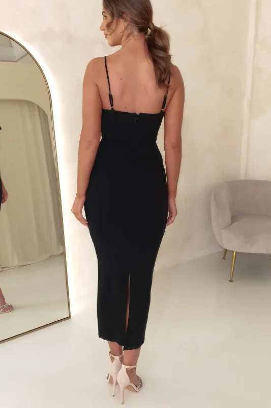 Lindley Bodycon Maxi Dress | Black