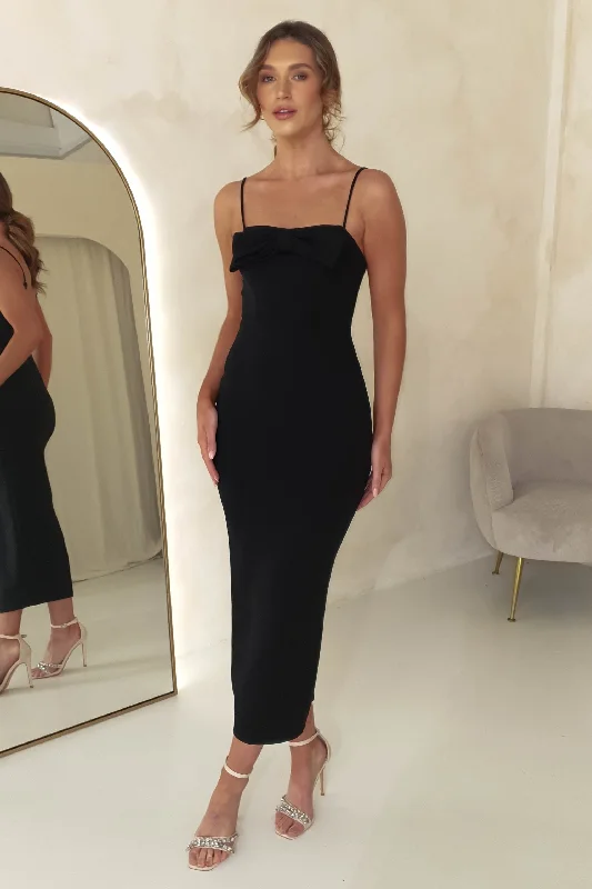 Lindley Bodycon Maxi Dress | Black