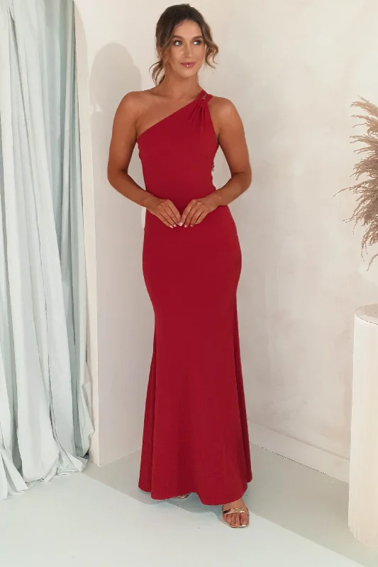 Milana Bodycon Maxi Gown | Red