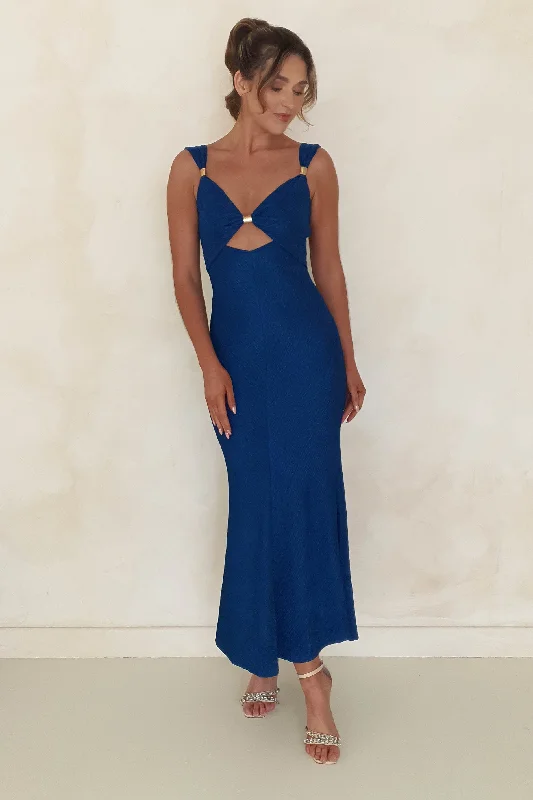 Rosetti Textured Bodycon Maxi Dress | Blue